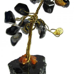 Gemstone Tree / Black obsidian