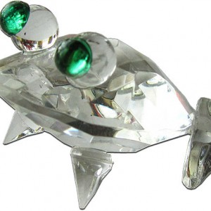 Rock Crystal Paper Weight Frog