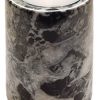 Black Marble Cylinder Candle Holder