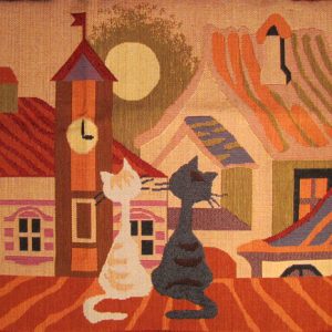 Tapestry Cushion Cover Cat's Life - Spring