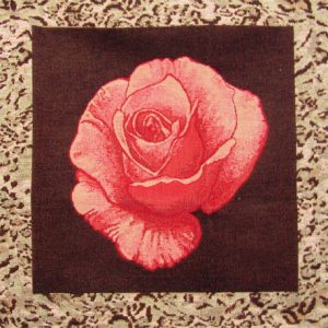 Tapestry Cushion Cover with a red rose