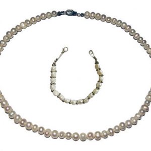 Necklace + Bracelet Pearl