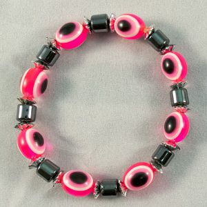 Bracelet hematite and rose beads
