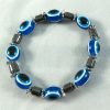 Bracelet hematite and blue beads
