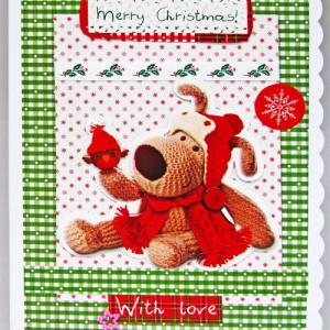 Handmade Boofle Christmas Card with insert